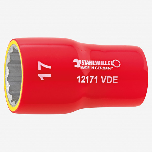 Stahlwille 12171 VDE Socket, 12 Point, 19 mm, 3/8" Drive