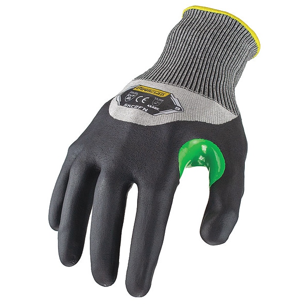 Guantes de tejido Ironclad Performance Wear, Nivel de corte A2, calibre 18, negro/gris, L - SKC2FN-04-L