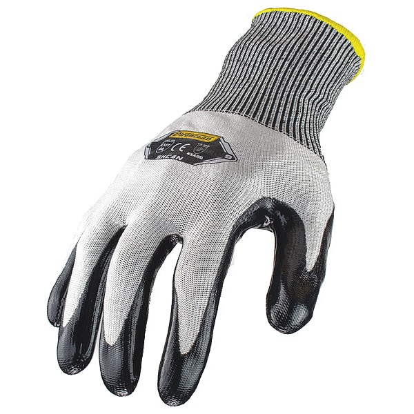 Guantes tejidos Ironclad Performance Wear, Nivel de corte A4, calibre 15, negro/gris, M - SKC4N-03-M