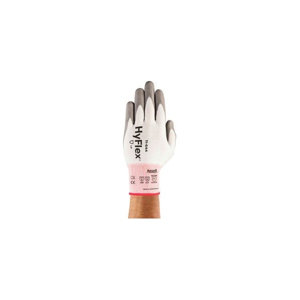 Guantes de protección contra cortes Ansell HyFlex®, Ansell 11-644, recubrimiento de palma de PU gris, Talla 10, 1 par - Cantidad de paquete 12 - 288187