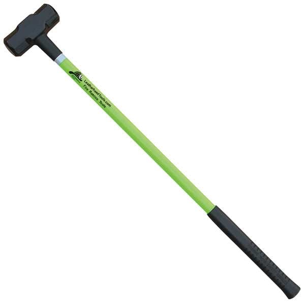 Leatherhead Tools Sledge Hammer, 36" Lime Fiberglass Handle, 8 lb. Head - SLL-8-36