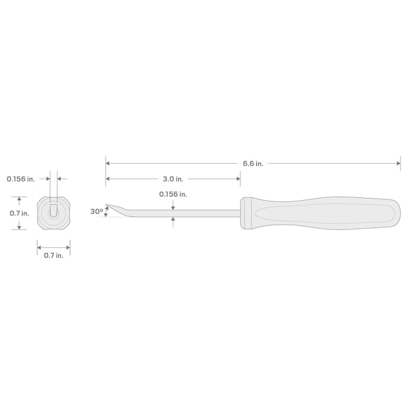 Tekton 5/32 Inch x 6-1/2 Inch 30-Degree Mini Pry Bar - LRD82100