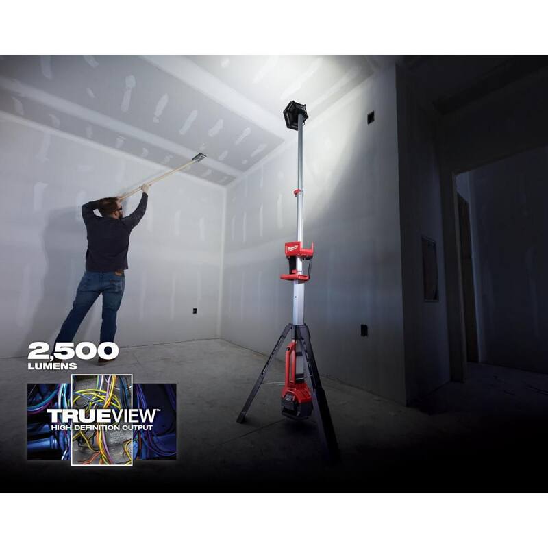 Milwaukee M18 FUEL Clavadora inalámbrica sin escobillas de 3-1/2 pulgadas, de 18 voltios y 30 grados de ángulo de litio con luz de torre, dos baterías HO de 6Ah - 2745-20-2131-20-48-11-1862.