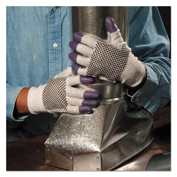 Guantes de Nitrilo Morado Kleenguard G60, Largo de 240mm, Tamaño Grande/9, Negro/Blanco, Paquete con 12 piezas - KCC 97432.