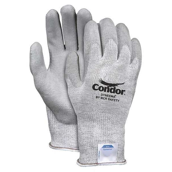 Guantes recubiertos resistentes al corte Condor, Nivel de corte A5, 10 ga, color gris, XL (10) - 30YP41