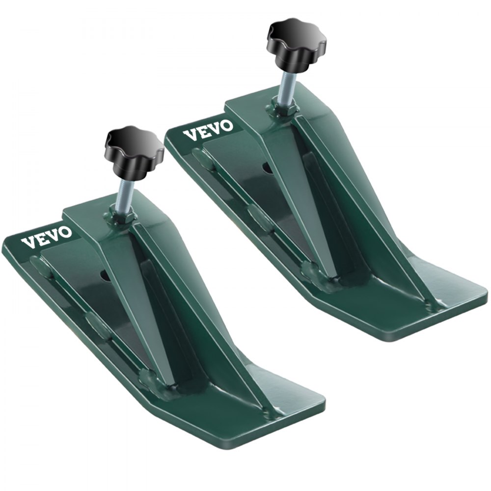 VEVOR Tractor Bucket Protector, 2pcs Ski Edge Protector, 12" Long Turf Tamer Skid Protector, 4" Width, Heavy Duty Steel Bucket Attachment for Snow Leaves Removal, Spreading Gravel, Green - WDBHCLSJT--2TDV3NV0