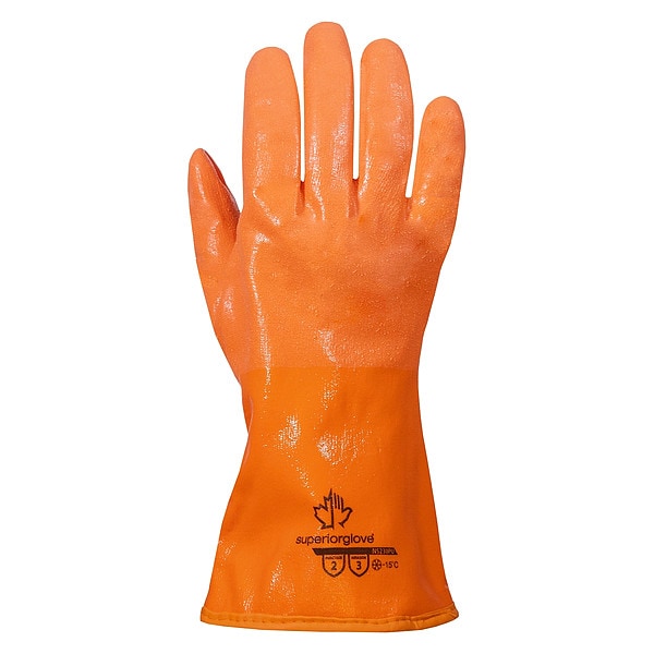 Guantes resistentes a químicos del Mar del Norte, color naranja, Talla L, Par - NS230PU-L