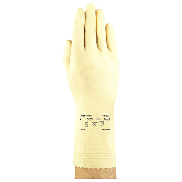 Guantes resistentes a sustancias químicas Ansell de 11-1/2", látex de caucho natural, talla 7, 1 par - 88-392.