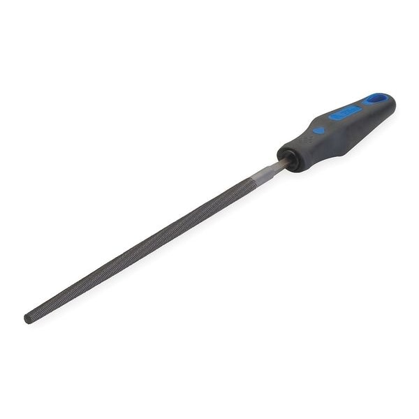 Westward Round File, Machinists, 8 In L, Ergo Handle - 1NFW4
