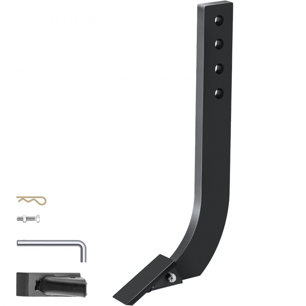 VEVOR Box Blade Shank, 18'' Scarifier Shank, 4 Holes Box Scraper Shank, Ripper Shank with Removable Tapered Teeth and Pins, Adjustable Shanks Assembly for Replacement, Digging, Plowing - LT4KHS1ZZ00000001V0