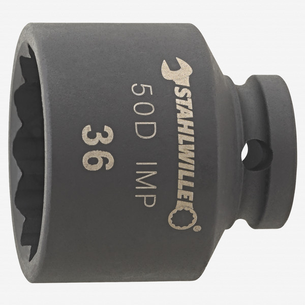 Stahlwille 50D IMP Impact Socket, 1/2" Drive, 12 Point, 32 mm