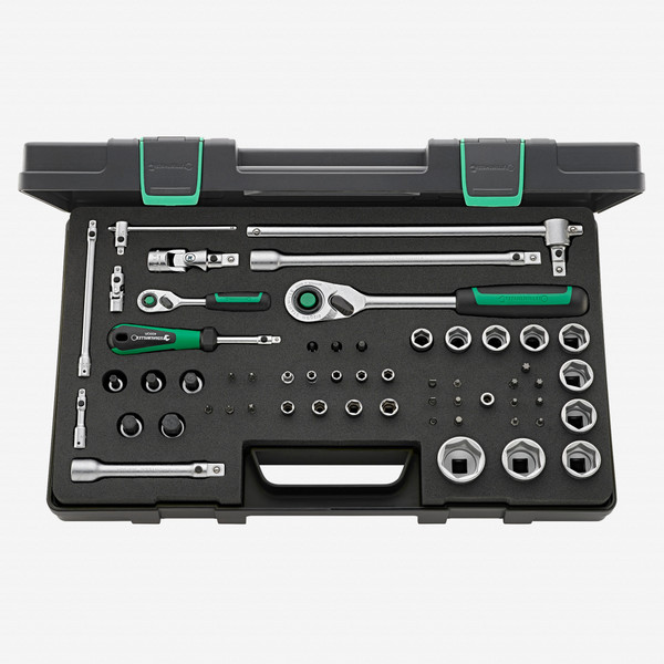 Stahlwille 40/52/45/12 QR Socket Set, Metric, 4 - 30mm, 1/2" Drive, 1/4" Drive, 57 Pieces