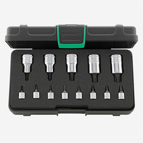 Stahlwille 54TX/44KTX/13 Inside Torx Socket Set, 1/4" Drive, 1/2" Drive, T8 - T60, 13 Pieces