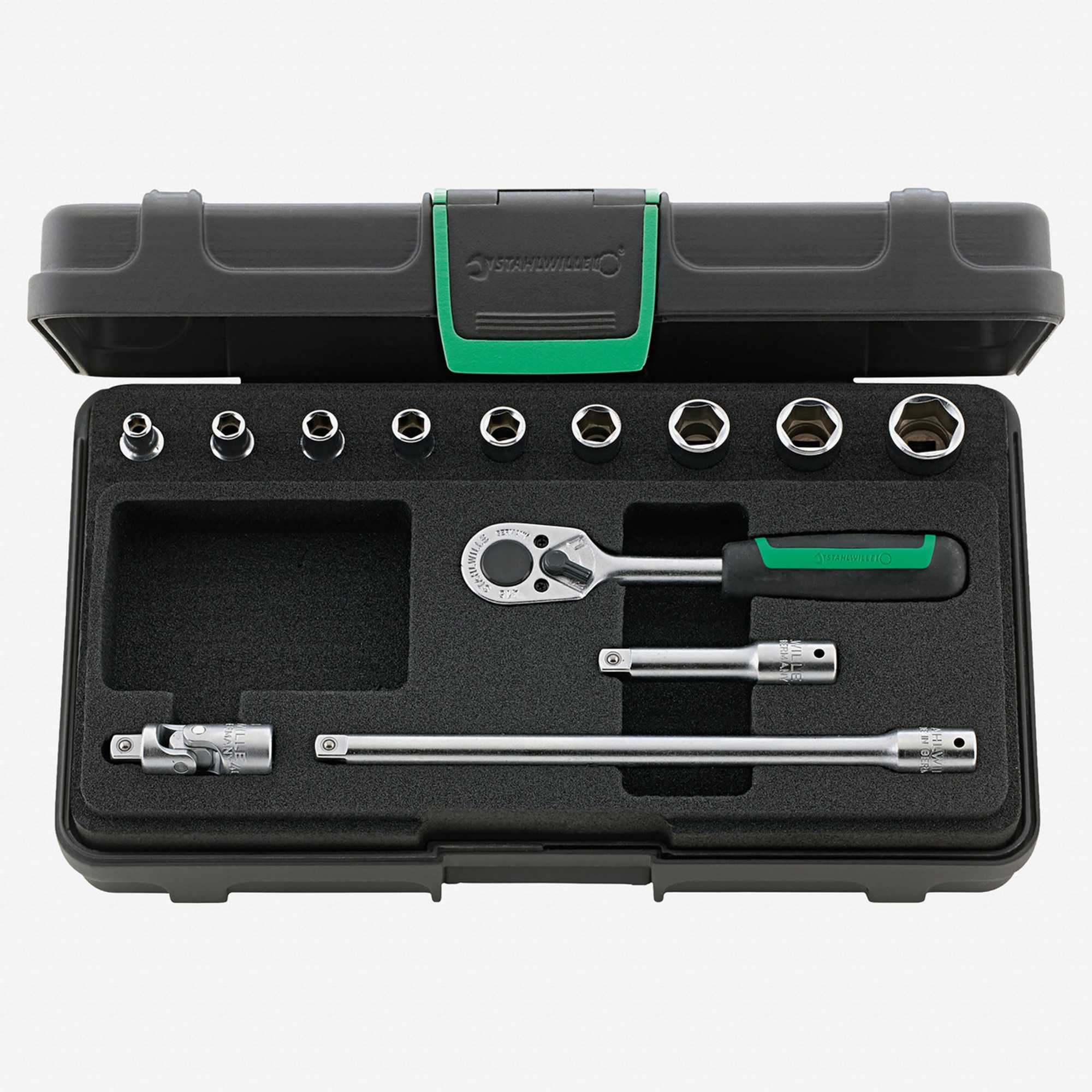 Stahlwille 40/9/4 Socket Set 1/4" Drive, Metric, 4-13 mm, 13 Pieces