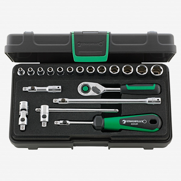 Stahlwille 40/13/6QR Socket Set 1/4" Drive, Metric, 3.5-13mm, 19 Pieces