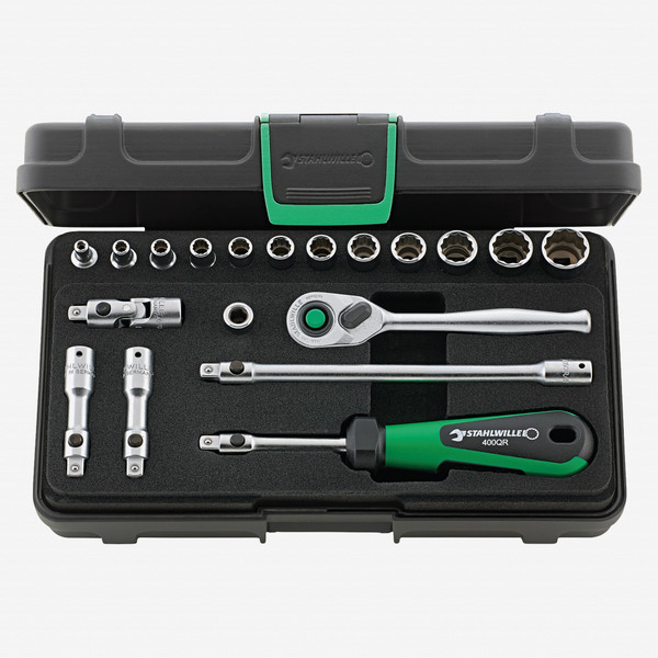 Stahlwille 40aD/12/7QR Socket Set 1/4" Drive, SAE, 19 Pieces