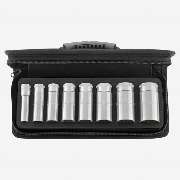 Stahlwille 51/8 Deep Socket Set, 1/2" Drive, Metric, 13-32mm, 12-Point, 9 Pieces