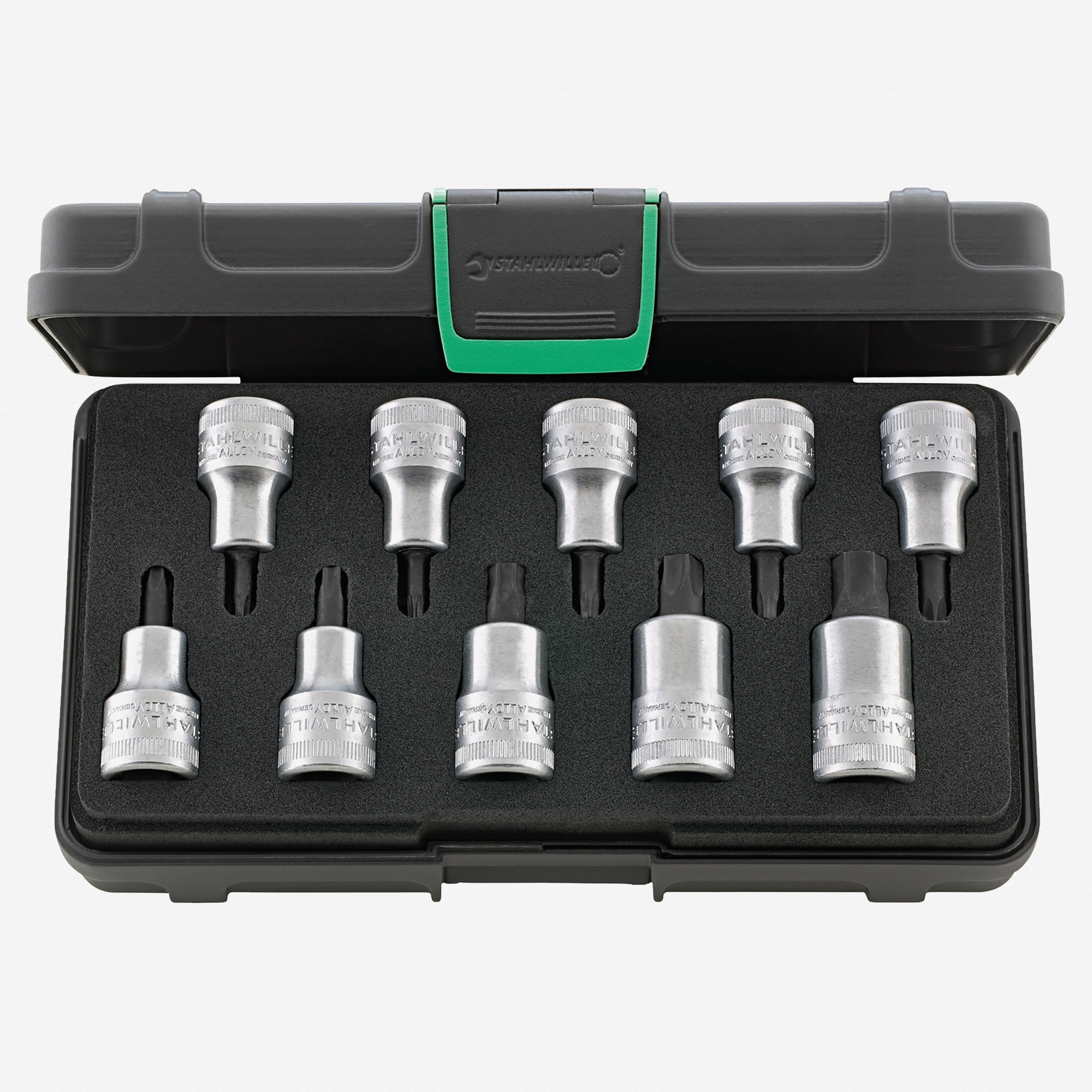 Stahlwille 54TX/10 1/2" Drive, Torx Socket Set, T20-T60, 10 Pieces
