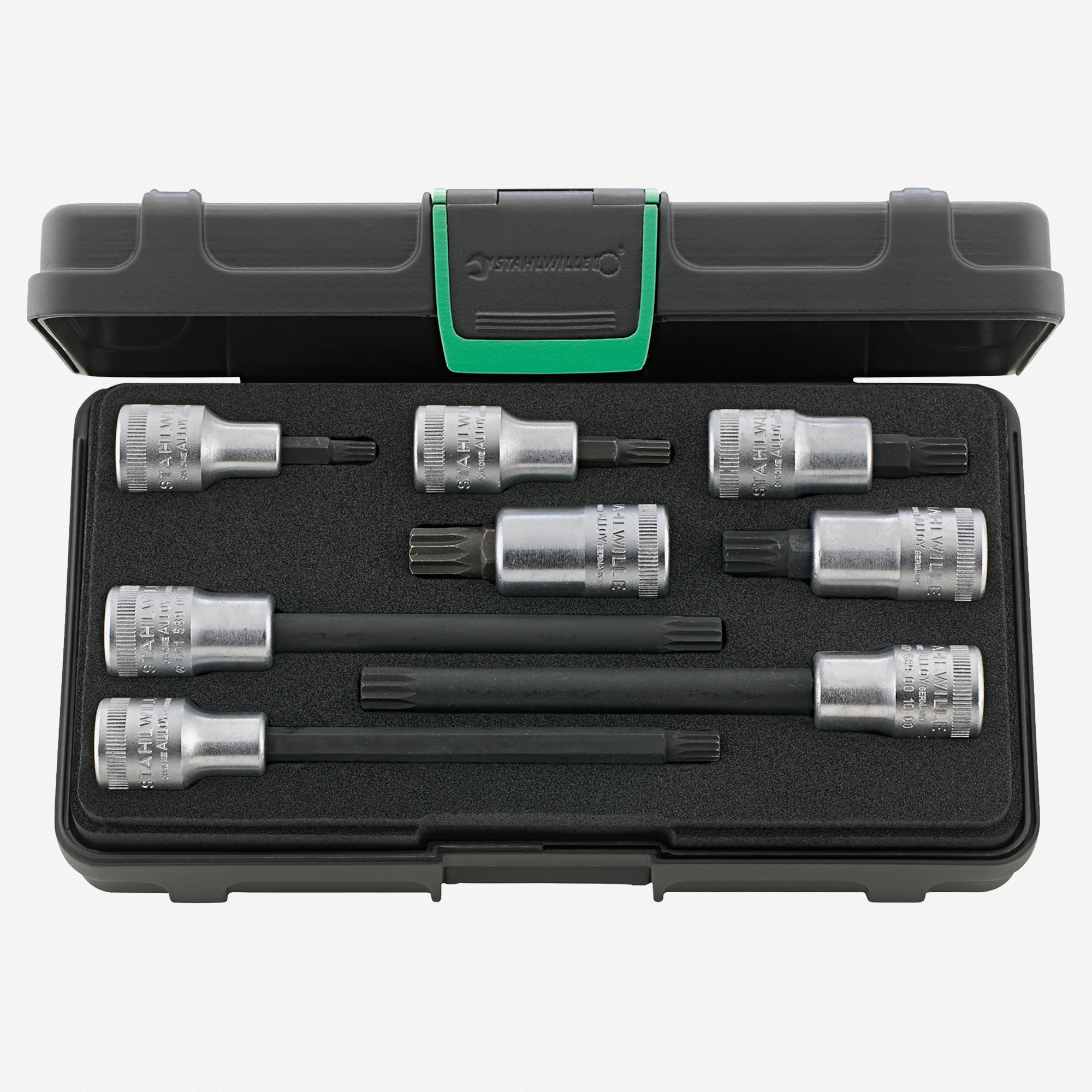 Stahlwille 3054X/54X/8 XZN Socket Set, 1/2" Drive, M8-M14, 8 Pieces