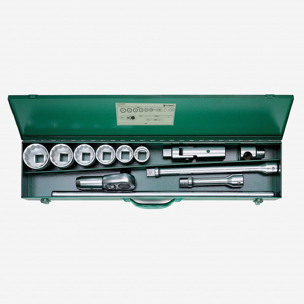 Stahlwille 60/6/6/882 Socket Set, 1" Drive, Metric, 36 - 60 mm, 12-Point, 12 Pieces