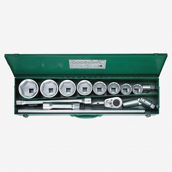 Stahlwille 60/8/6/882 Socket Set, 1" Drive, Metric, 46 - 80 mm, 14 Pieces
