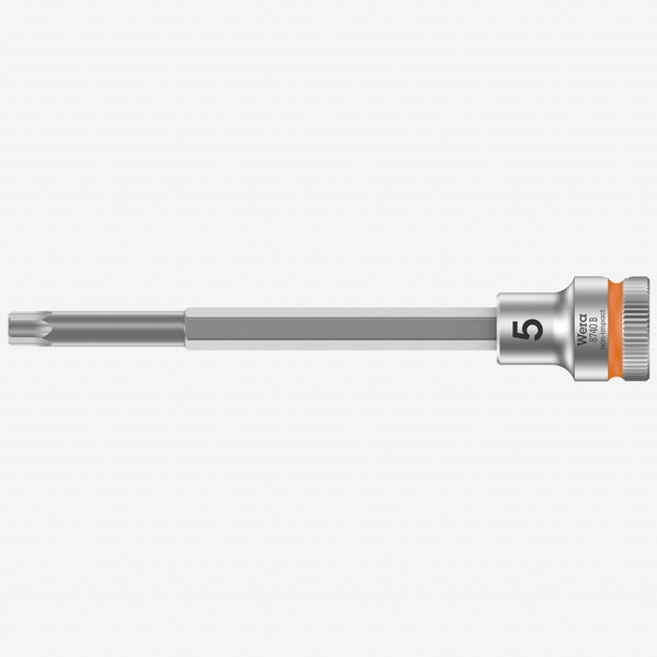 Wera 003051 8740 B Zyklop Hex Bit Socket, 3/8" Drive, 5.0 x 107 mm