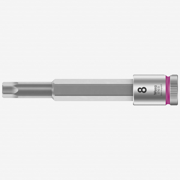 Wera 003054 8740 B Zyklop Hex Bit Socket, 3/8" Drive, 8.0 x 100 mm