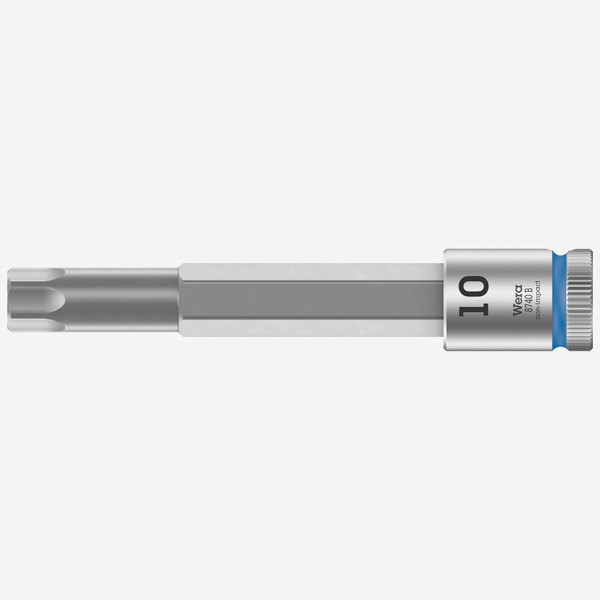 Wera 003056 8740 B Zyklop Hex Bit Socket, 3/8" Drive, 10.0 x 100 mm
