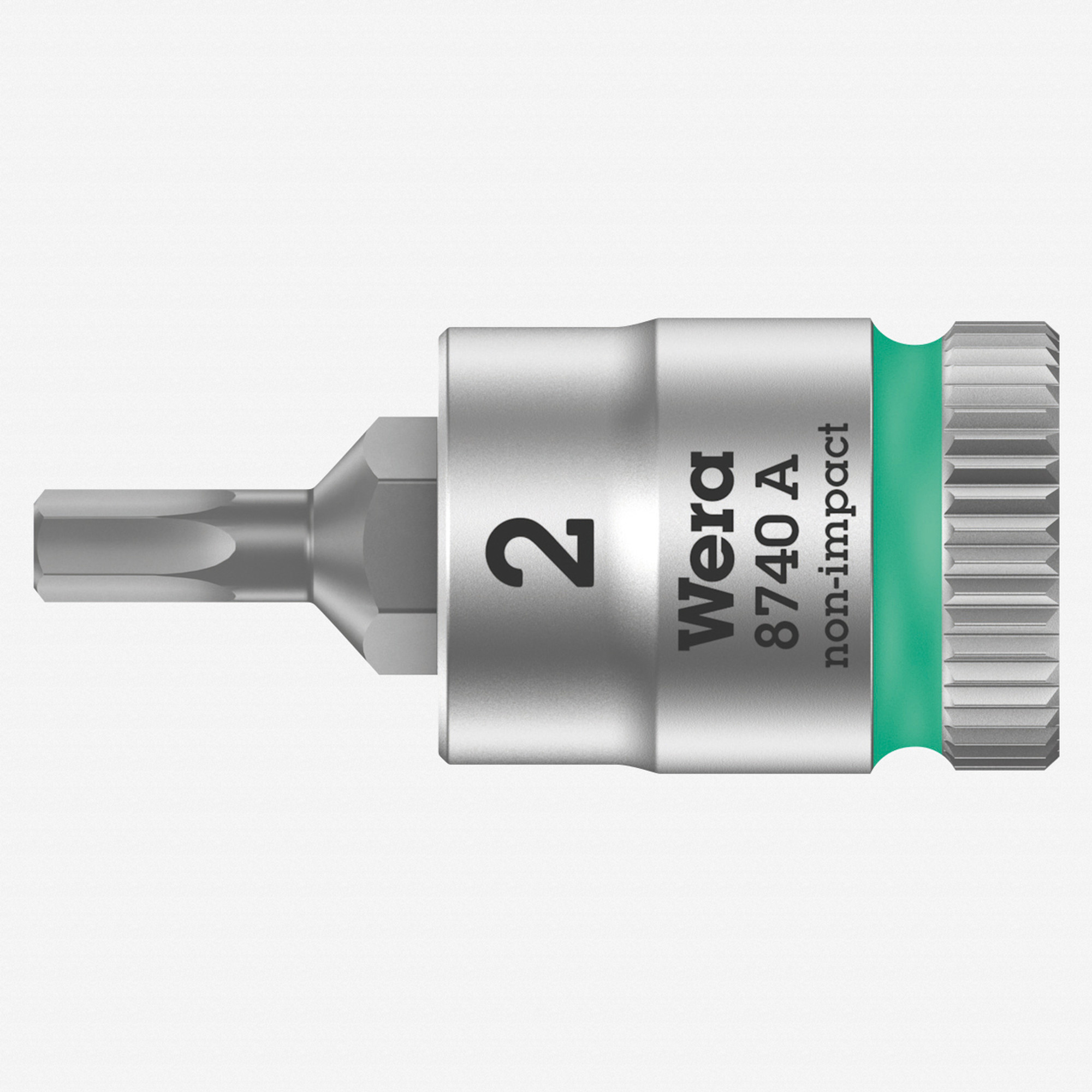 Wera 003330 8740 A Zyklop Hex Bit Socket with 1/4" Drive, 2.0 x 28 mm
