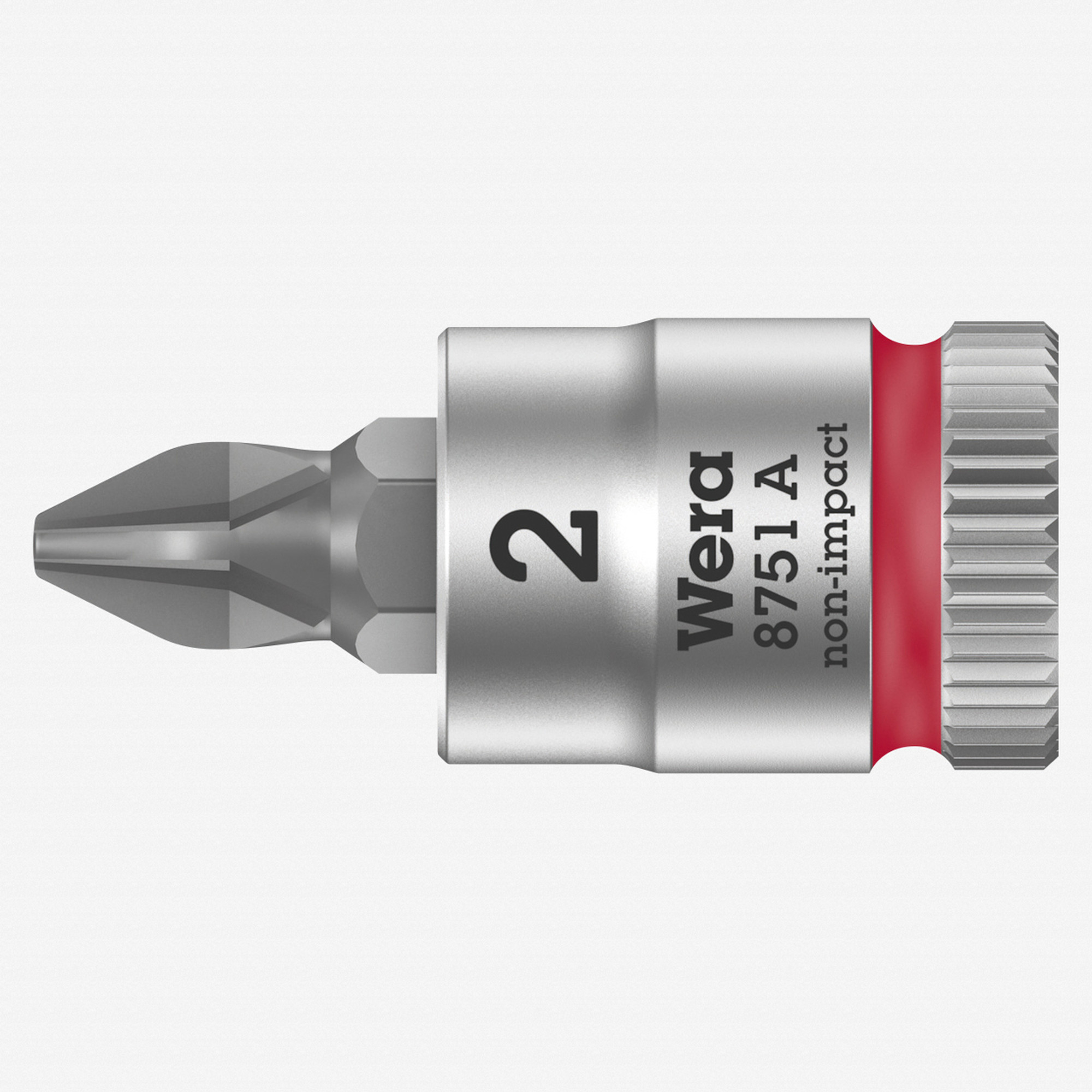 Wera 003351 8751 A PH Zyklop Bit Socket with 1/4" Drive, PH 2 x 28 mm