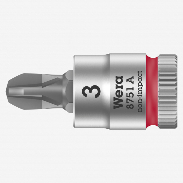 Wera 003352 8751 A PH Zyklop Bit Socket with 1/4" Drive, PH 3 x 28 mm