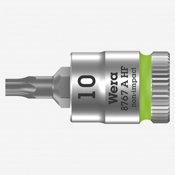 Wera 003362 8767 A HF Torx Zyklop Bit Socket 1/4" Drive with Holding Function , TX 10 x 28 mm