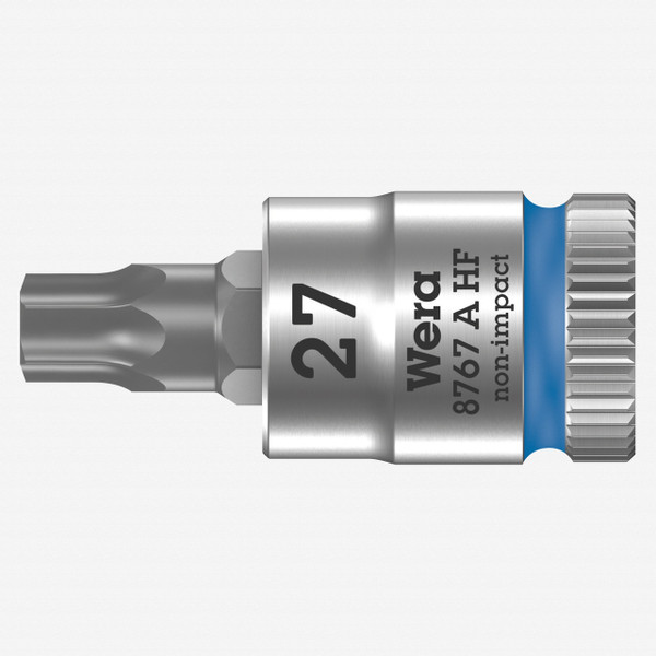 Wera 003367 8767 A HF Torx Zyklop Bit Socket 1/4" Drive with Holding Function , TX 27 x 28 mm