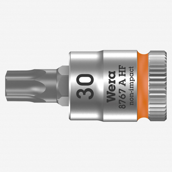 Wera 003369 8767 A HF Torx Zyklop Bit Socket 1/4" Drive with Holding Function , TX 30 x 28 mm