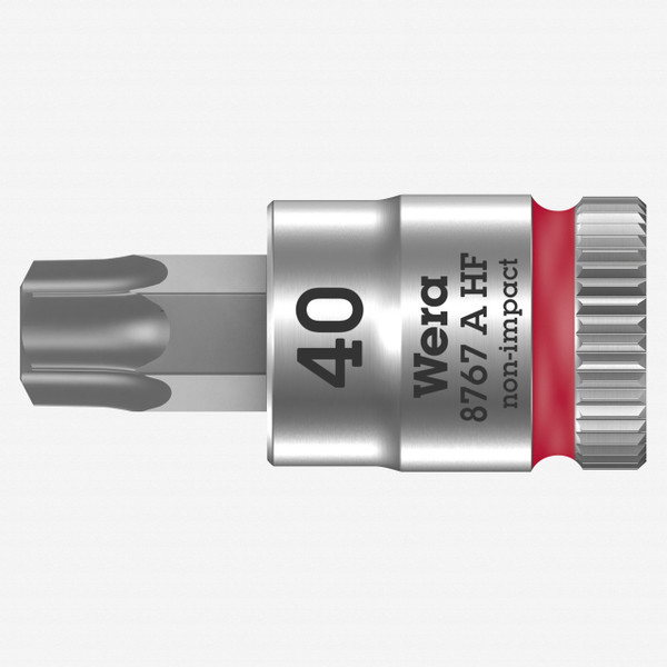 Wera 003371 8767 A HF Torx Zyklop Bit Socket 1/4" Drive with Holding Function , TX 40 x 28 mm