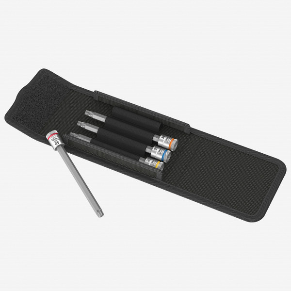Wera 003375 8767 A Torx HF 1 Zyklop Bit Socket Set, with Holding Function, 1/4" Drive, 4 pieces