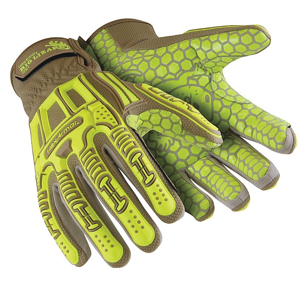 Guantes mecánicos Hexarmor, amarillos de alta visibilidad, piel sintética, SuperFabric(R) - 2030X-M (8)