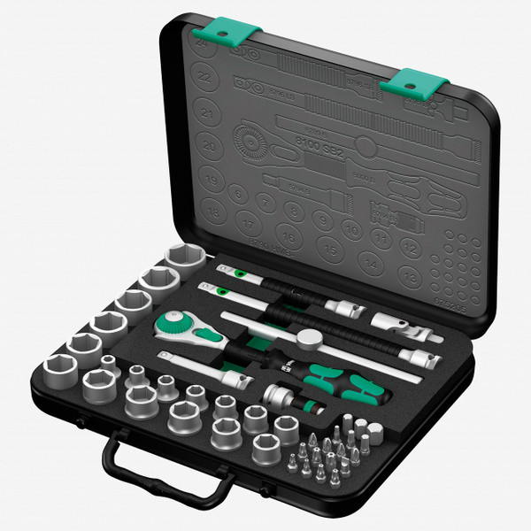Wera 003594 Zyklop Ratchet Premium 3/8" Drive Metric Set
