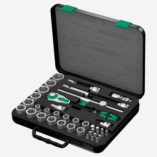 Wera 003647 Zyklop Ratchet Premium 1/2" Drive SAE Set