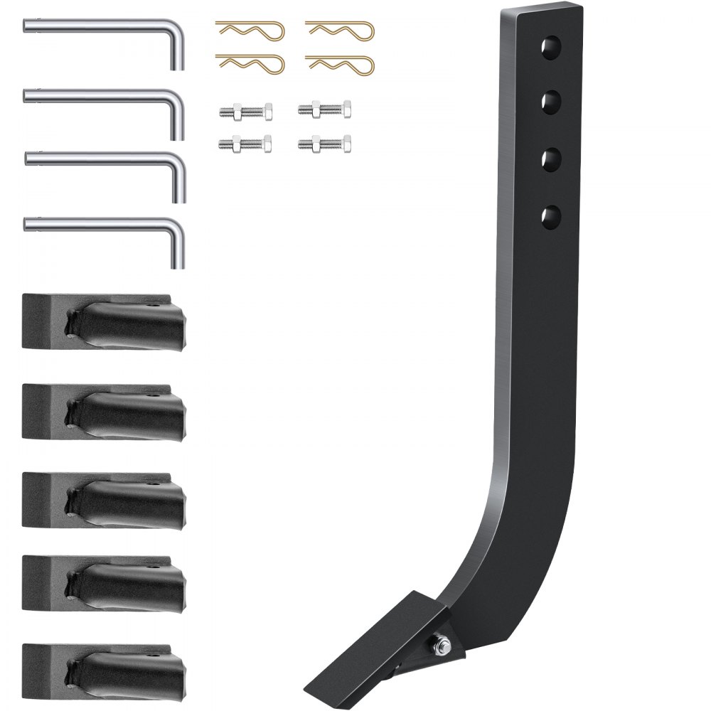 VEVOR Box Blade Shank, 18'' Scarifier Shank, 4 Holes Box Scraper Shank, Ripper Shank with Removable Tapered Teeth and Pins, Adjustable Shanks Assembly for Replacement, Digging, Plowing, 4PCS - LT4KHS4ZZ00000001V0