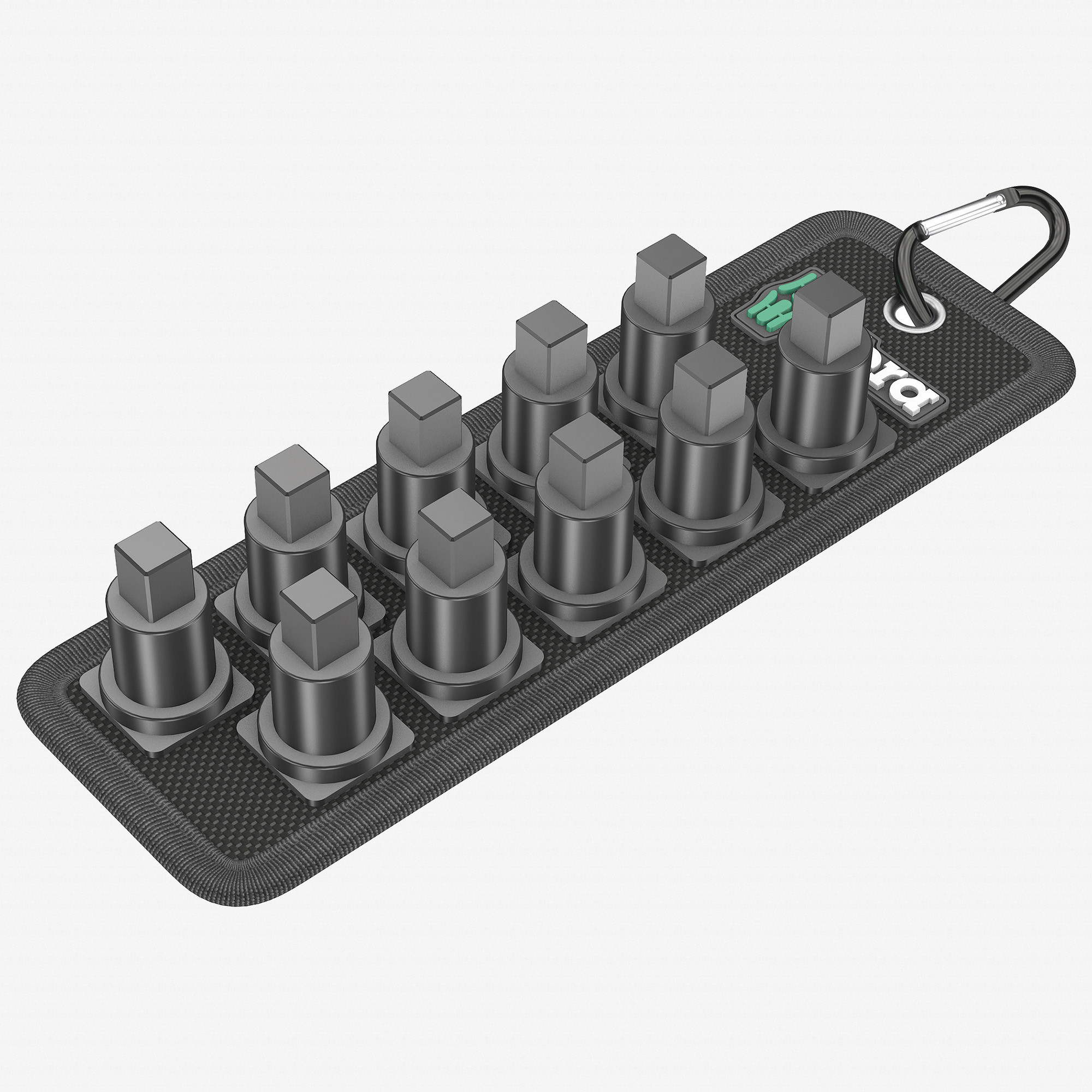 Wera 003982 Textile Belt for VDE Sockets, 3/8" Square Drive, 10-piece, Empty