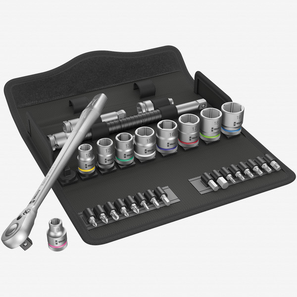 Wera 004048 Zyklop Metal Ratchet 3/8" Drive with Switch Lever Metric Set