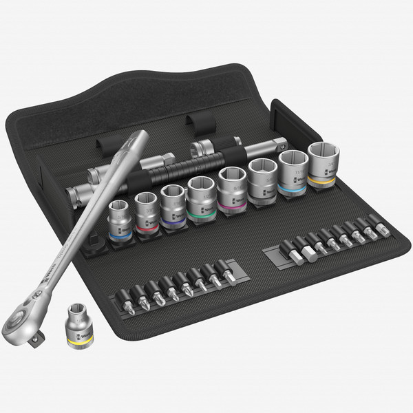 Wera 004051 Zyklop Metal Ratchet 3/8" Drive with Switch Lever SAE Set