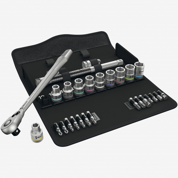 Wera 004078 Zyklop Metal Ratchet 1/2" Drive with Switch Lever Metric Set