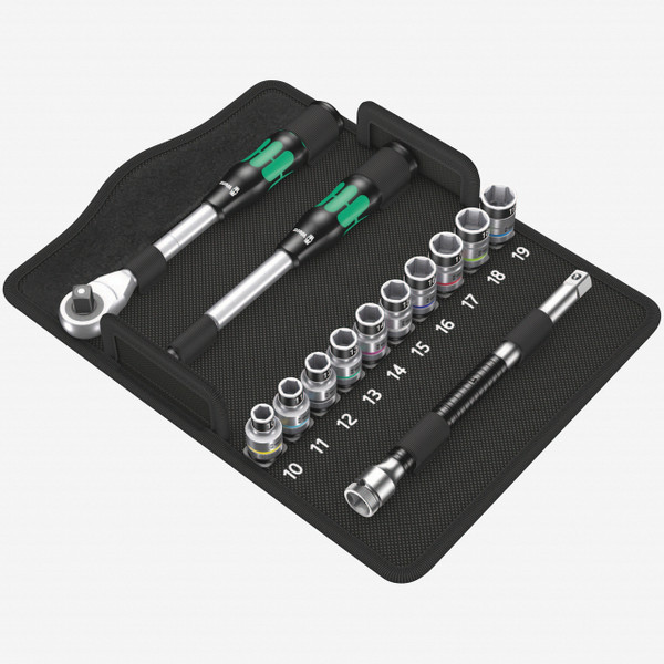 Wera 004090 Zyklop Hybrid Ratchet Set - 1/2" Drive - Metric