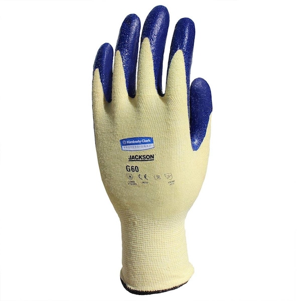 Guantes resistentes al corte con recubrimiento de nitrilo nivel 2 Kimberly-Clark G60 - Azul y Amarillo; Talla 9 - 412-98232
