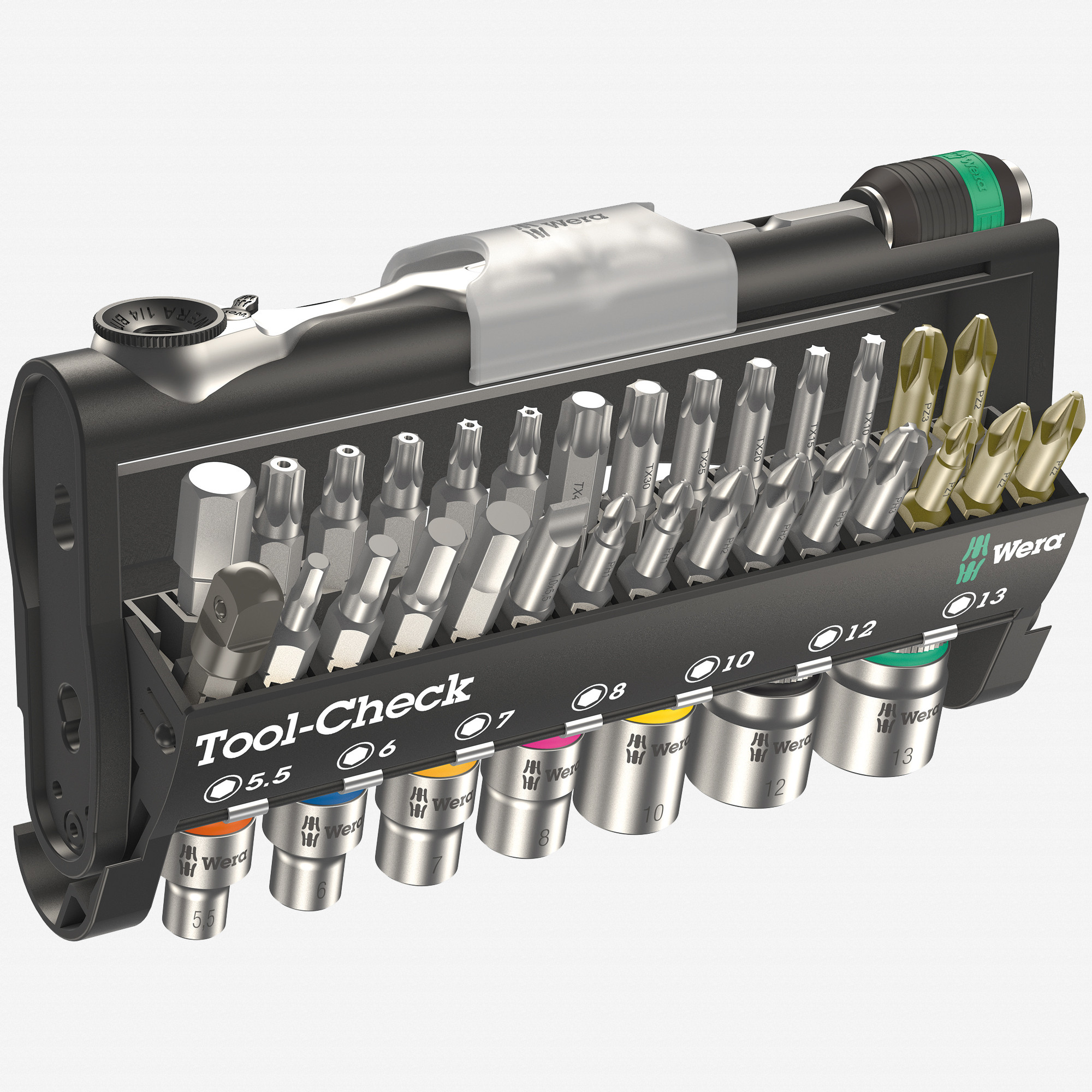 Wera 073220 Tool-Check 1 SB Bit Ratchet Set with Sockets - Metric