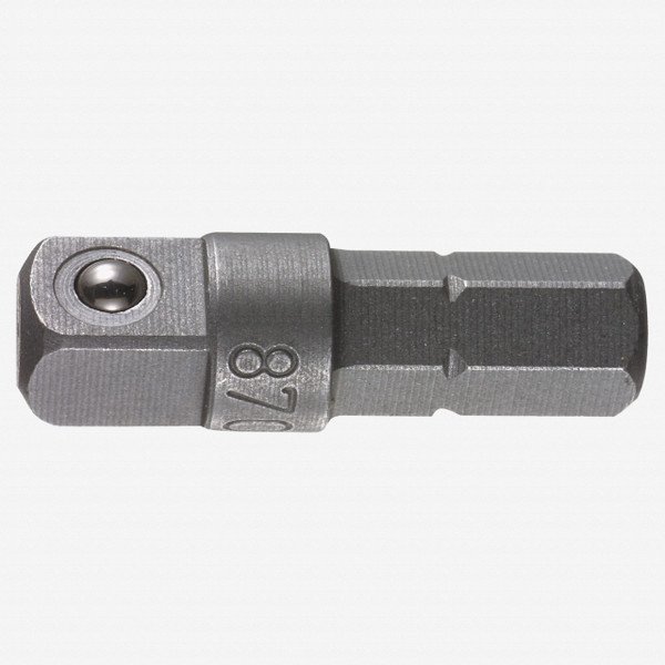 Wera 136000 Male 1/4" Hex to Male 1/4" Square Drive Adaptor