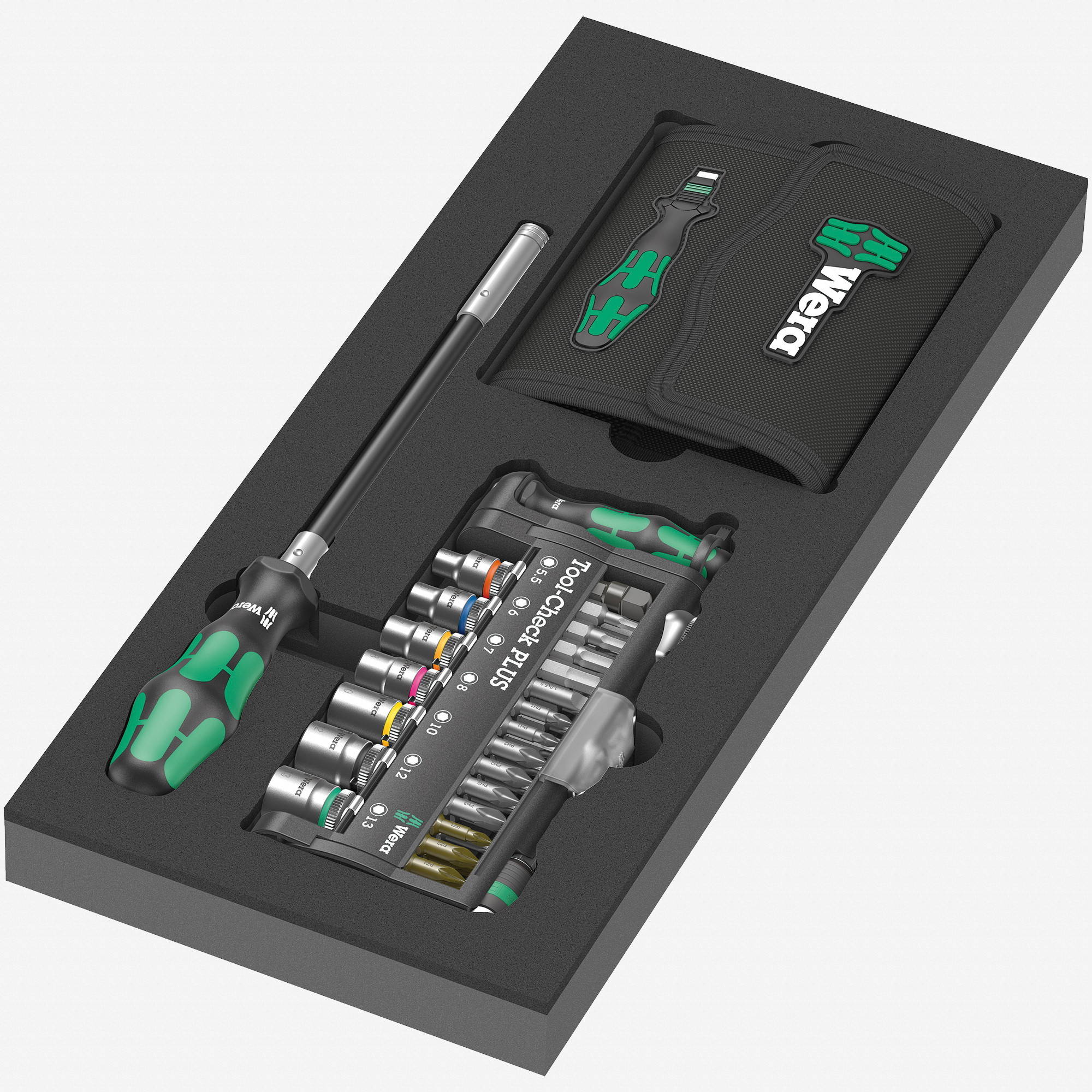 Wera 150150 Foam Insert Kraftform Kompakt and Tool-Check PLUS Set 1, 57 Pieces