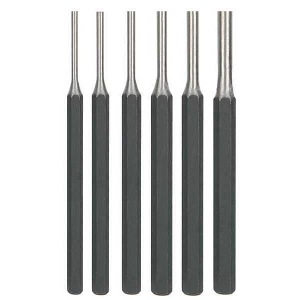 Westward Pin Punch Set, 1/8 To 5/16 In, 6 Pc - 2AJA9